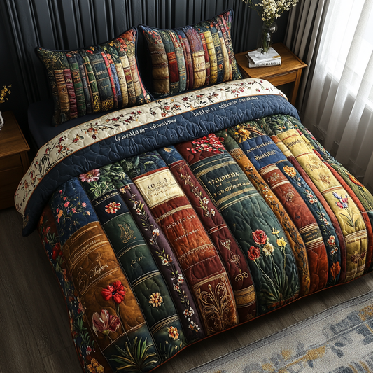 Vintage Volumes 3-Piece Quilted Bedding Set NCU0DV4026