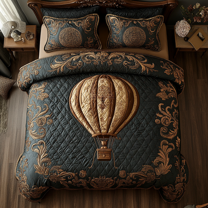 Vintage Voyage 3-Piece Quilted Bedding Set NCU0DV3419