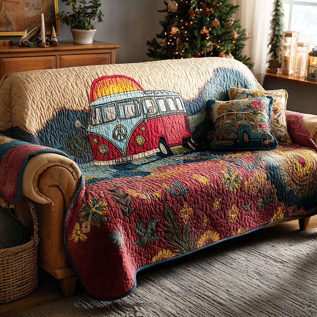 Vintage Wanderer Quilted Sofa Cover NCU0PT10046