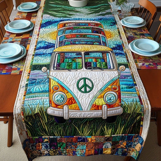 Vintage Wanderlust Quilted Table Runner NCU0PT4261