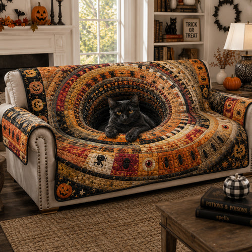 Vintage Watcher Quilted Sofa Cover NCU0VL3622