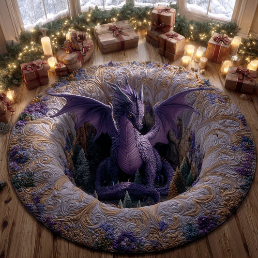Violet Abyss Guardian Quilted Round Mat NCU0DV8624