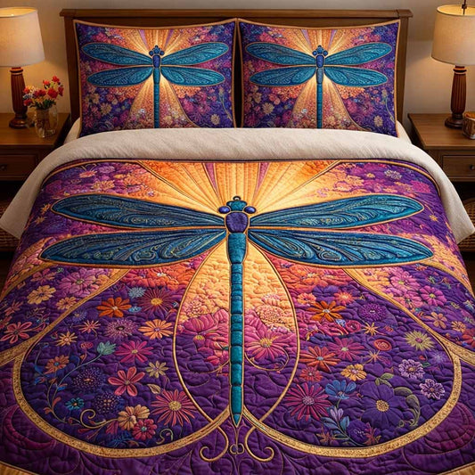 Violet Aura 3-Piece Quilted Bedding Set NCU0XD2472