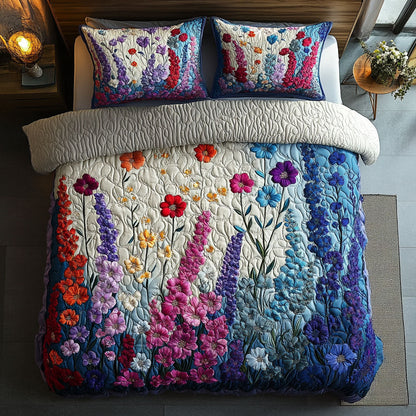 Violet Charm 3-Piece Quilted Bedding Set NCU0PT6881