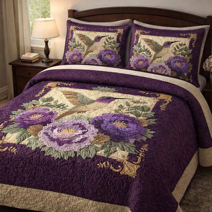Violet Garden 3-Piece Quilted Bedding Set NCU0XD2563