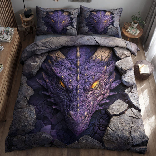Violet Gaze 3-Piece Quilted Bedding Set NCU0TV1351