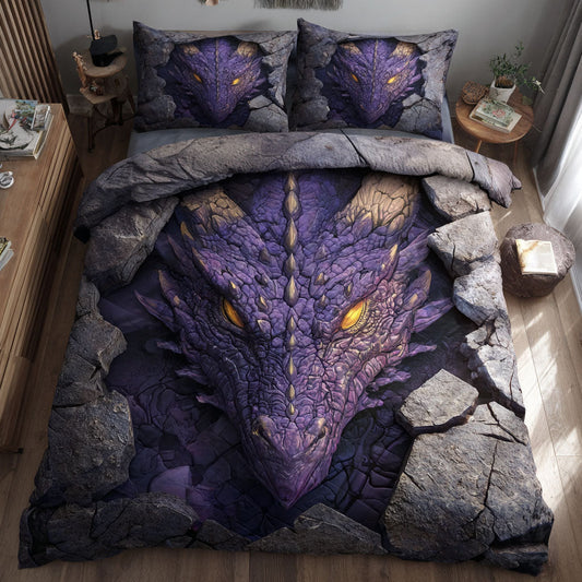 Violet Gaze 3-Piece Quilted Bedding Set NCU0TV1351