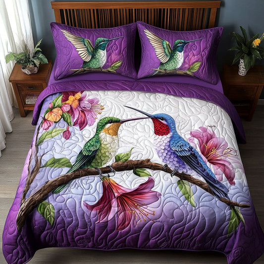 Violet Harmony Pair 3-Piece Quilted Bedding Set NCU0NT5843