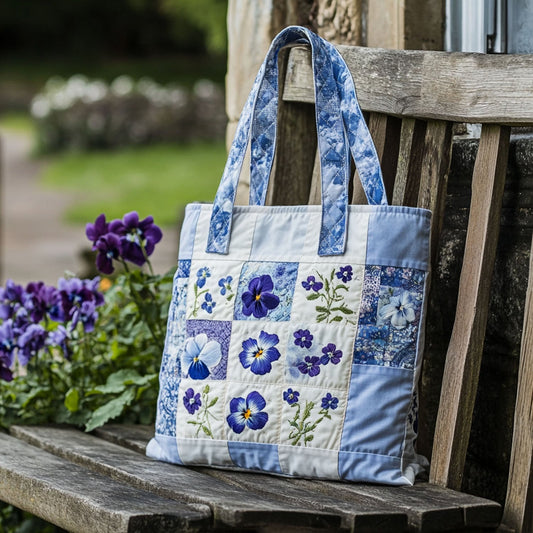 Violet Hues Quilted Tote Bag NCU0PT8309