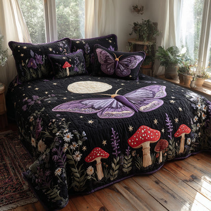 Violet Moth 3-Piece Quilted Bedding Set NCU0VL3747
