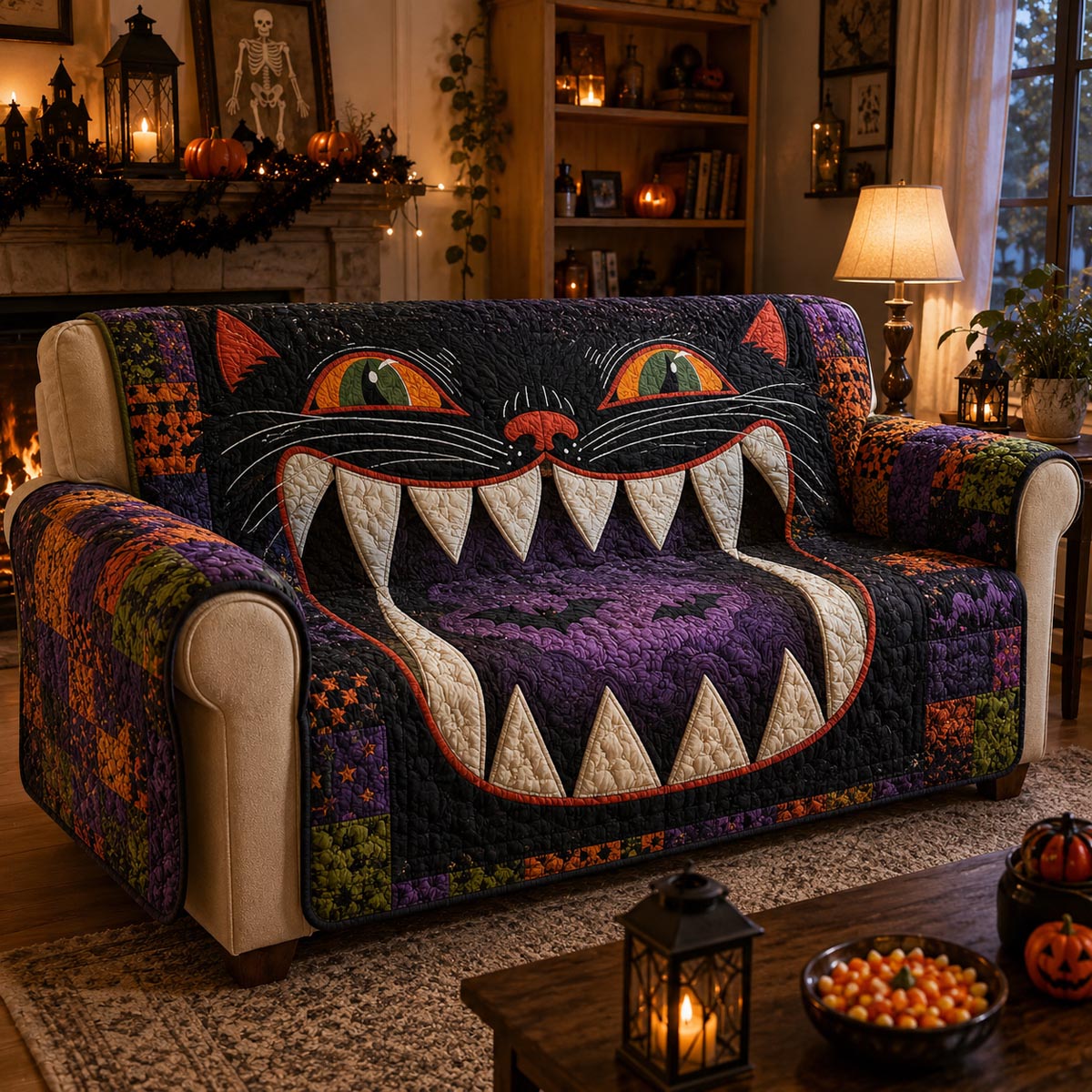 Violet Mouth Quilted Sofa Cover NCU0DV9785