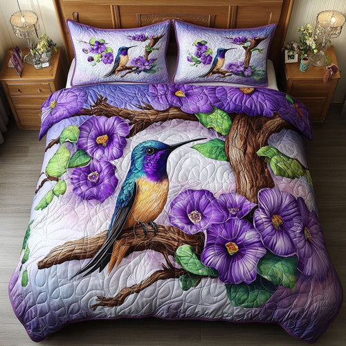 Violet Serenity 3-Piece Quilted Bedding Set NCU0NT6207