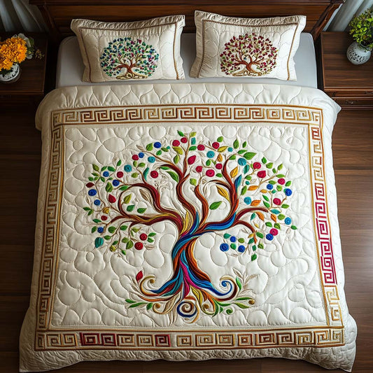 Vital Bloom 3-Piece Quilted Bedding Set NCU0NT9642