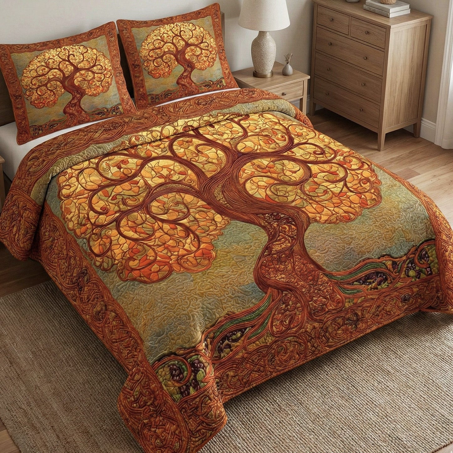 Vital Essence 3-Piece Quilted Bedding Set NCU0NT12289