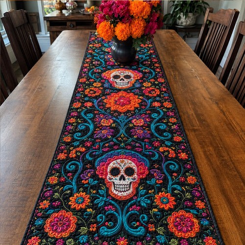 Viva La Calavera Quilted Table Runner NCU0PT12029