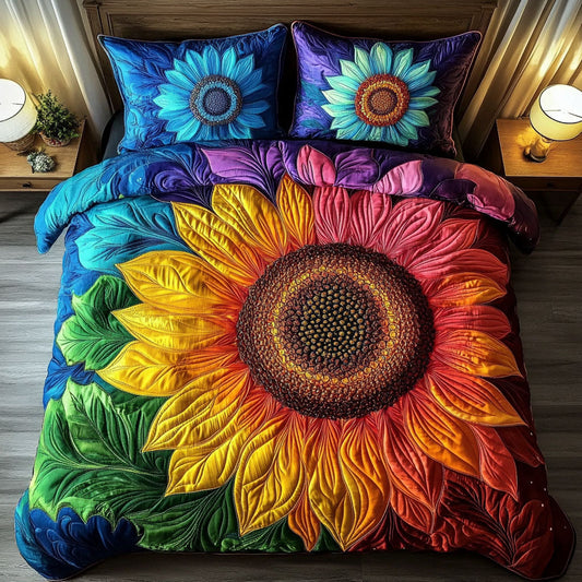 Vivid Bloom 3-Piece Quilted Bedding Set NCU0NT5538