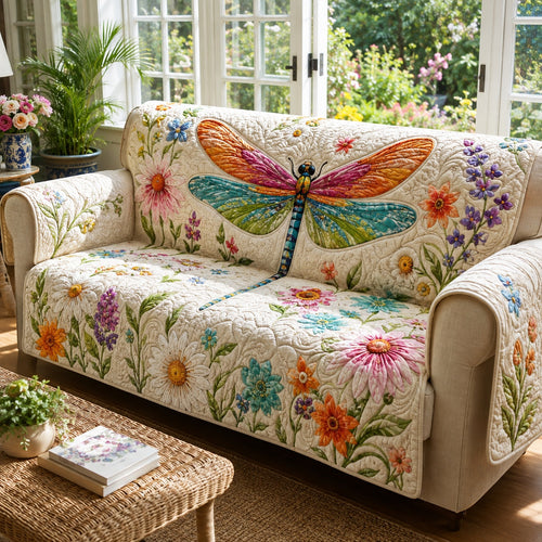 Vivid Blossom Glider Quilted Sofa Cover NCU0VL3828