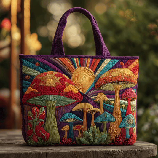 Vivid Fungi Quilted Tote Bag NCU0TH2885