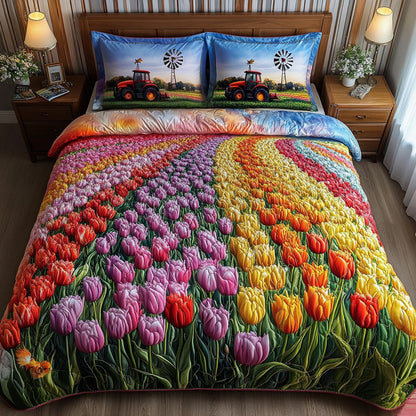 Vivid Harvest 3-Piece Quilted Bedding Set NCU0NT6637