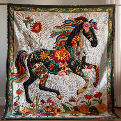 Vivid Horse Quilted Blanket NCU0PD189