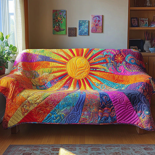 Vivid Morning Rays Quilted Sofa Cover NCU0VL3002