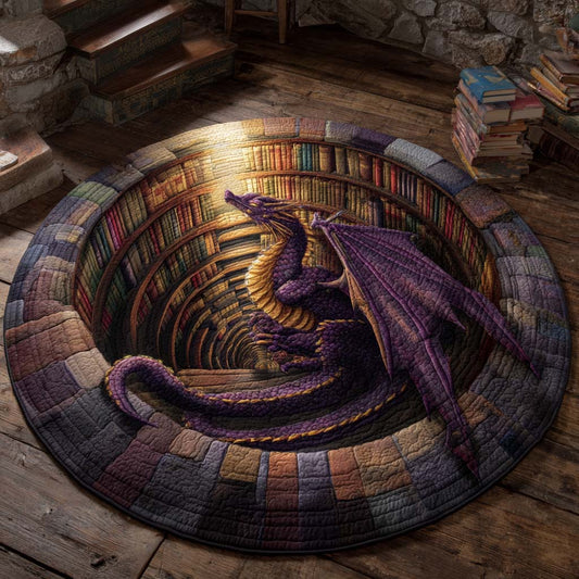 Void Serpent Quilted Round Mat NCU0XD1009
