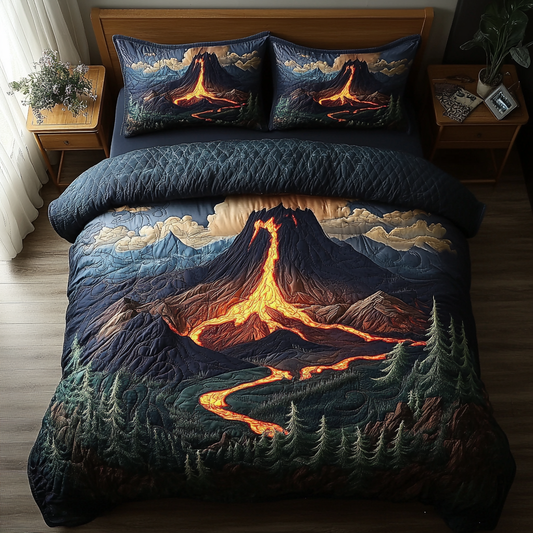 Volcano Horizon 3-Piece Quilted Bedding Set NCU0DK7832