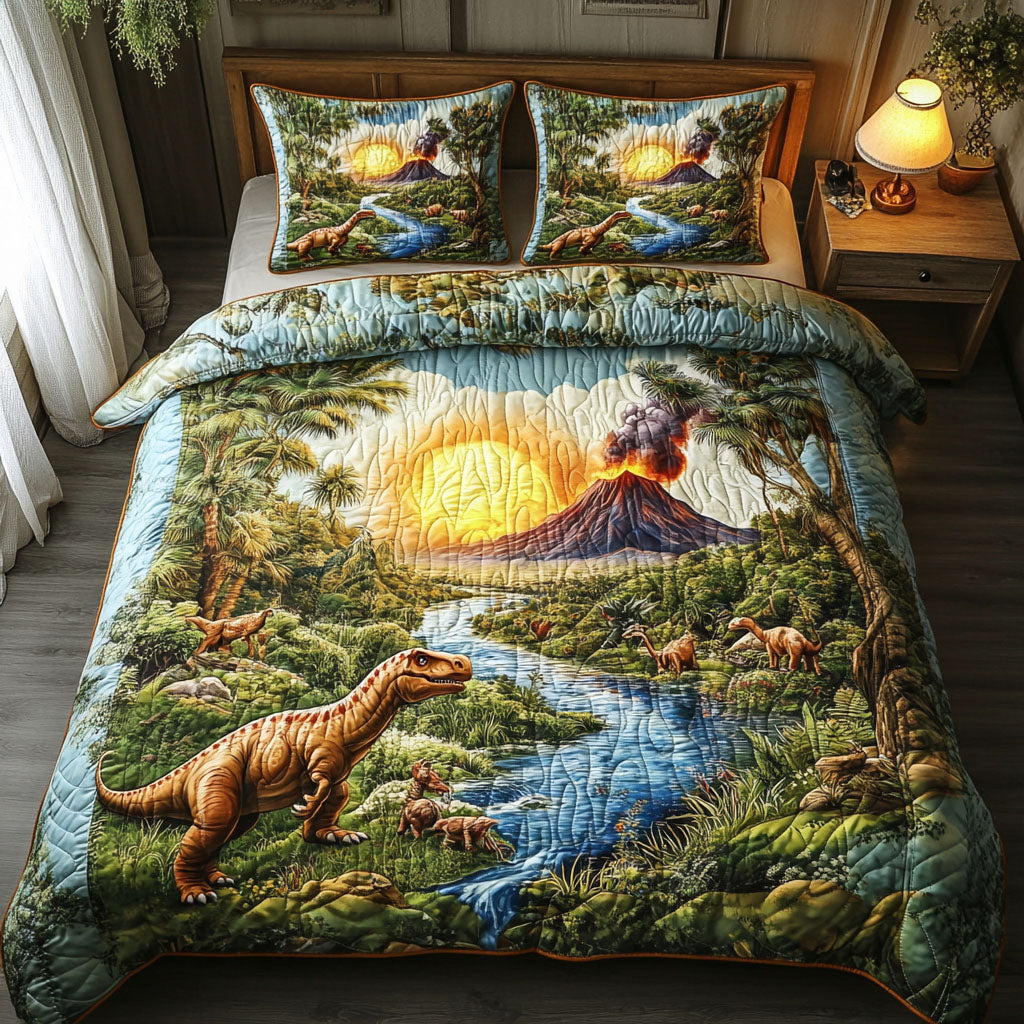 Volcano Valley 3-Piece Quilted Bedding Set NCU0NT6922