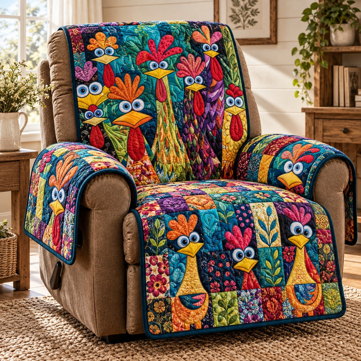 Wacky Barnyard Buddies Quilted Sofa Cover NCU0PT12270