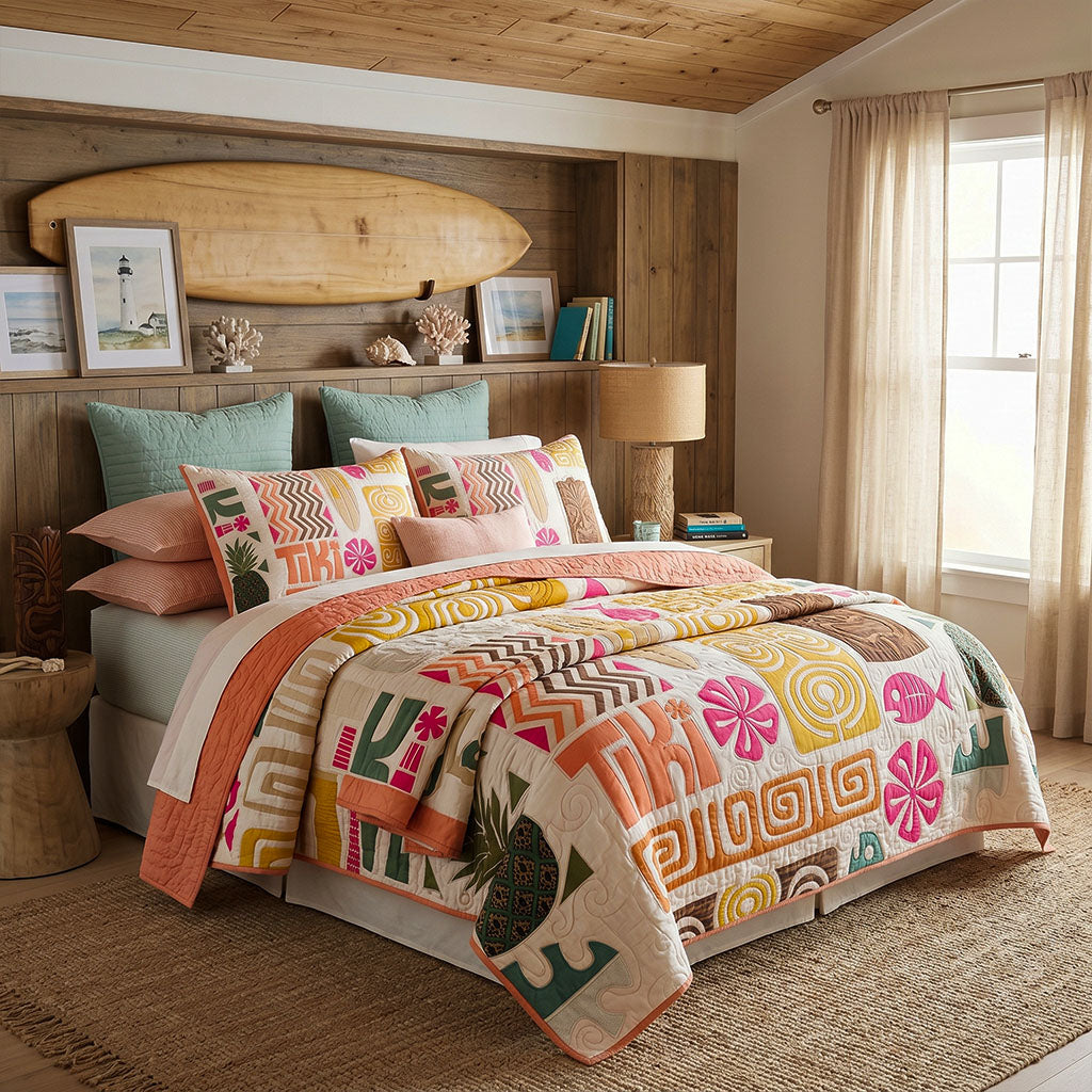 Waikiki Dream 3-Piece Quilted Bedding Set NCU0PT11708