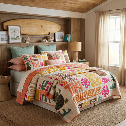Waikiki Dream 3-Piece Quilted Bedding Set NCU0PT11708
