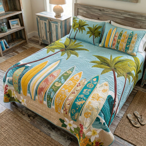 Waikiki Morning 3-Piece Quilted Bedding Set NCU0PT11661