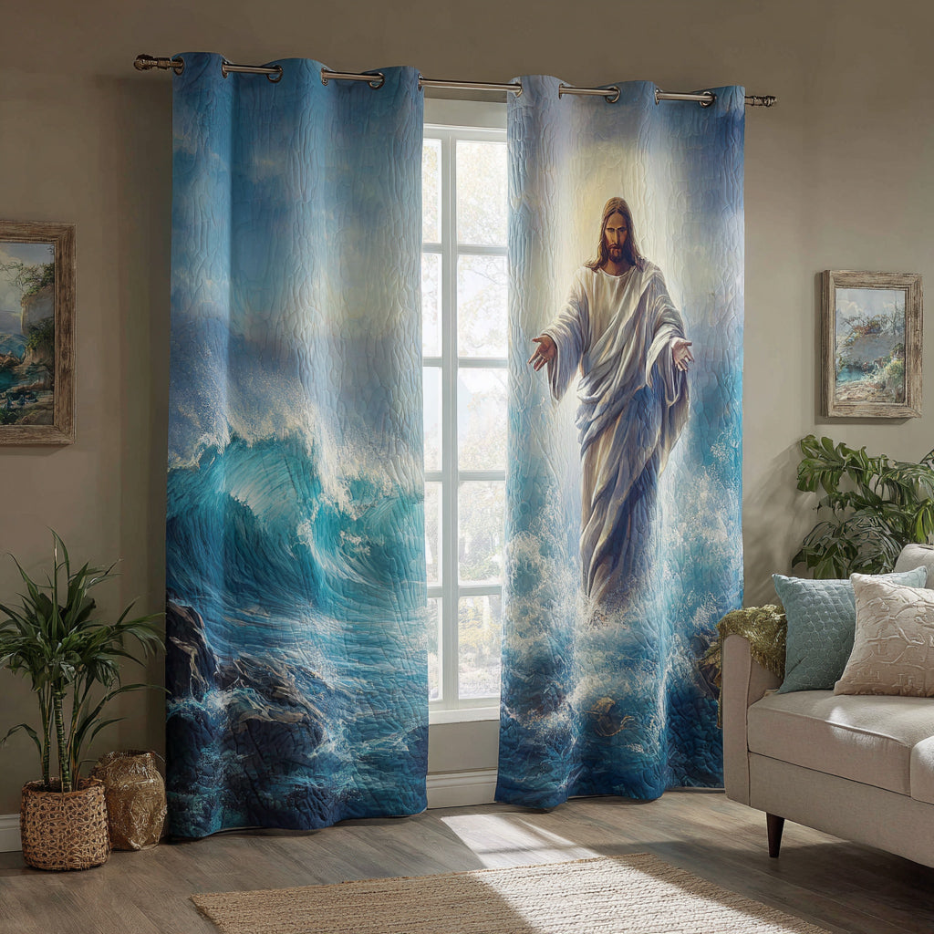Walking Savior Quilted Curtains NCU0HH1071