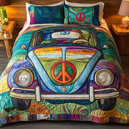 Wander Bug 3-Piece Quilted Bedding Set NCU0PT5323