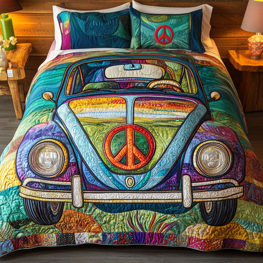 Wander Bug 3-Piece Quilted Bedding Set NCU0PT5323
