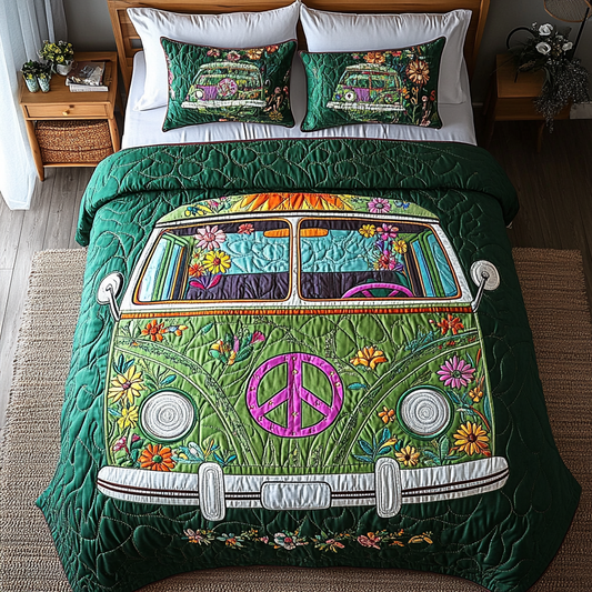 Wander Van 3-Piece Quilted Bedding Set NCU0DK7653