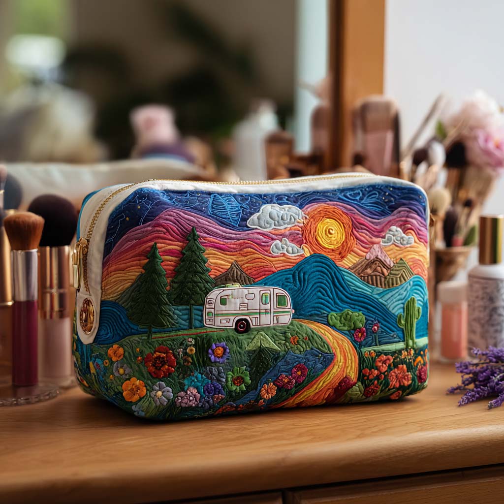 Wander the Mountains Quilted Makeup Bag NCU0PT9480