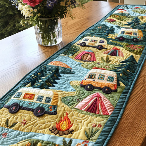 Wanderlust Journey Quilted Table Runner NCU0NT5094