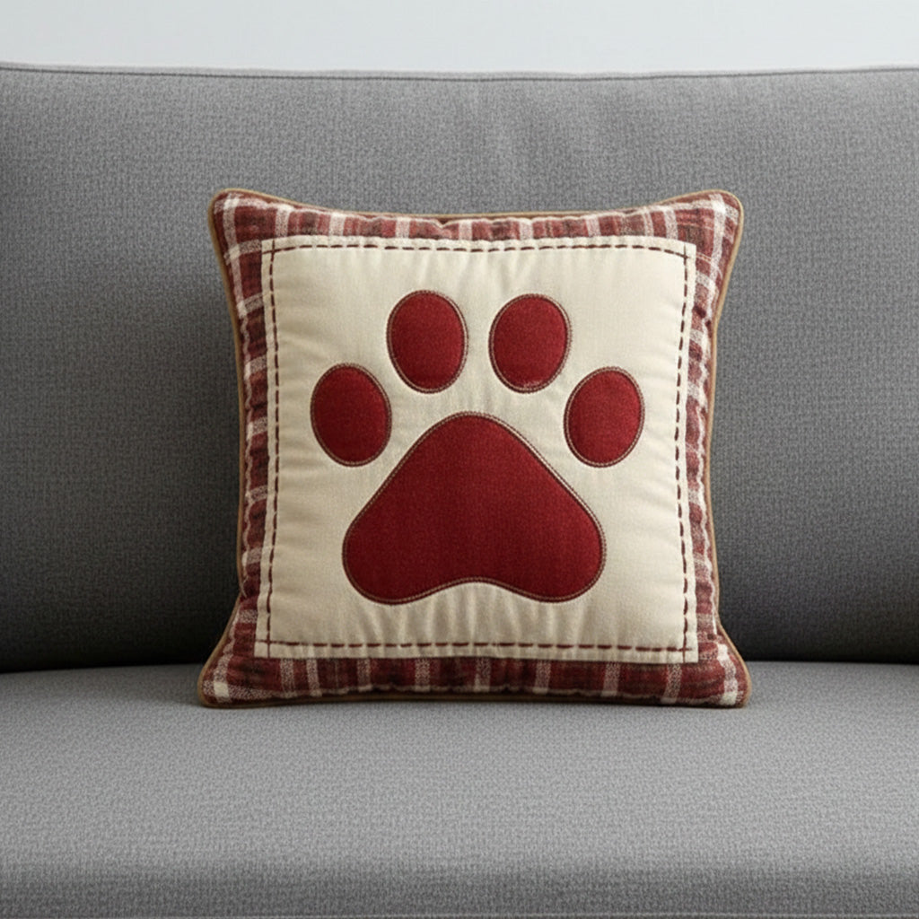 Warm Cabin Love Paw Quilted Pillow Case NCU0NT11543