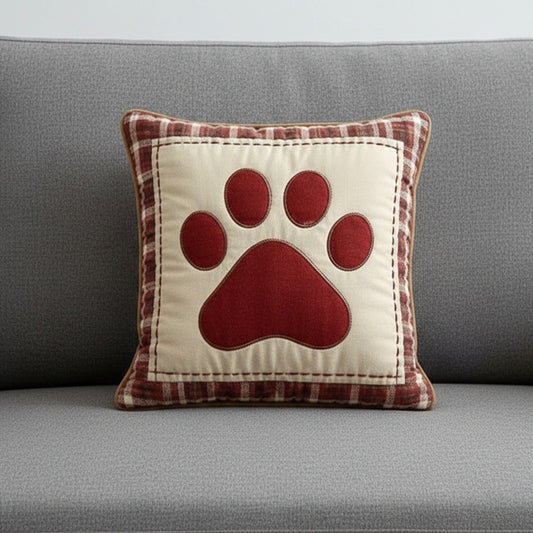Warm Cabin Love Paw Quilted Pillow Case NCU0NT11543