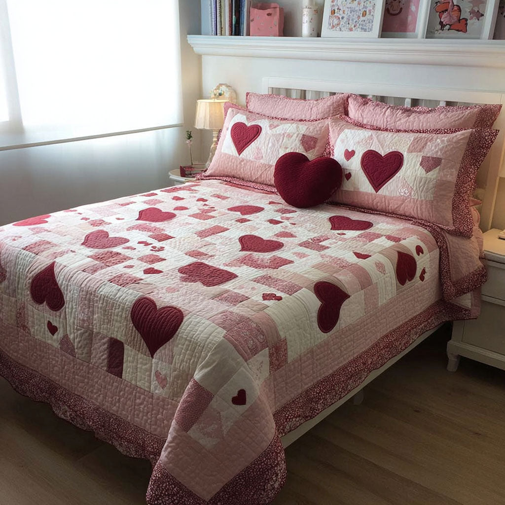 Warm Affection 3-Piece Quilted Bedding Set NCU0DK11841