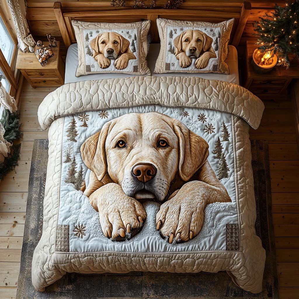 Warm Embrace 3-Piece Quilted Bedding Set NCU0XD1554