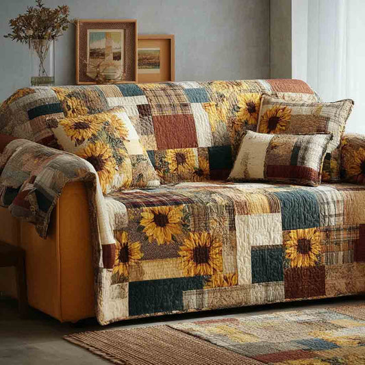 Warm Harvest Quilted Sofa Cover NCU0NT12236