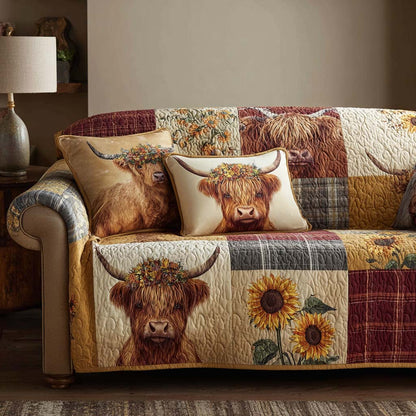 Warm Harvest Quilted Sofa Cover NCU0NT12262