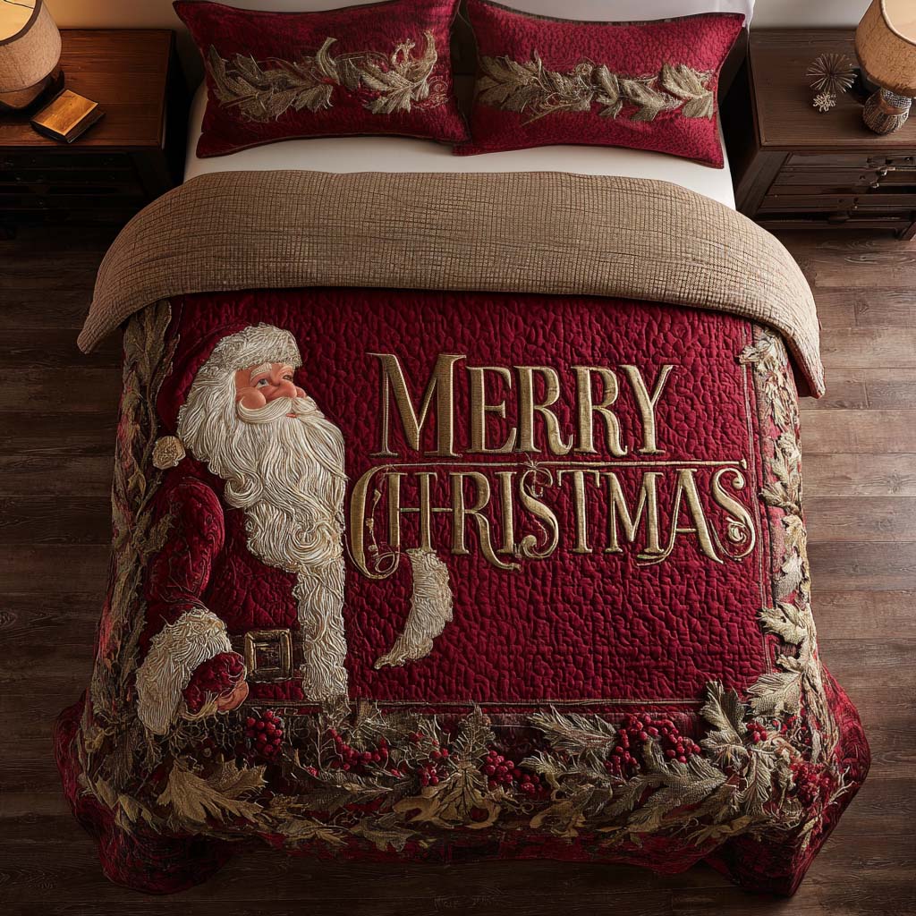 Warm Holiday 3-Piece Quilted Bedding Set NCU0NT11162
