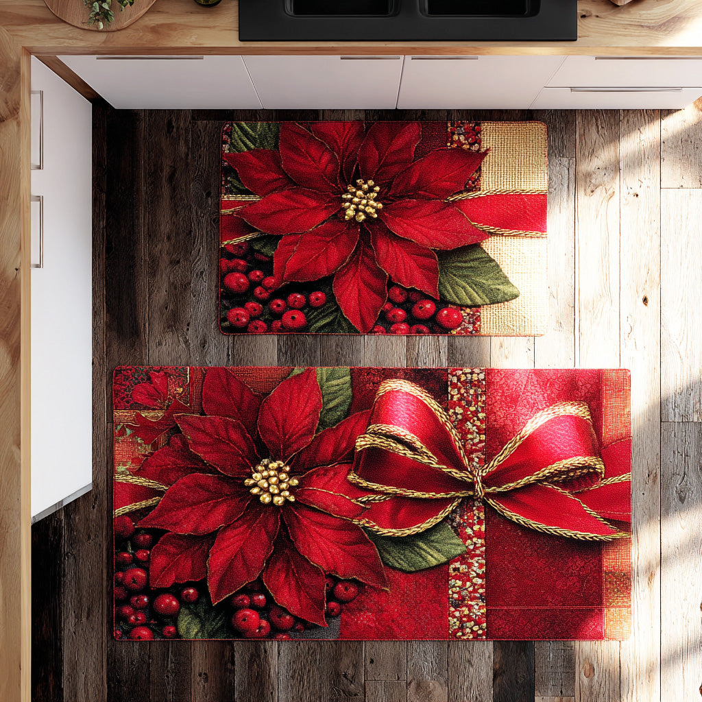 Warm Holiday Wishes Kitchen Area Rug NCU0TD1735