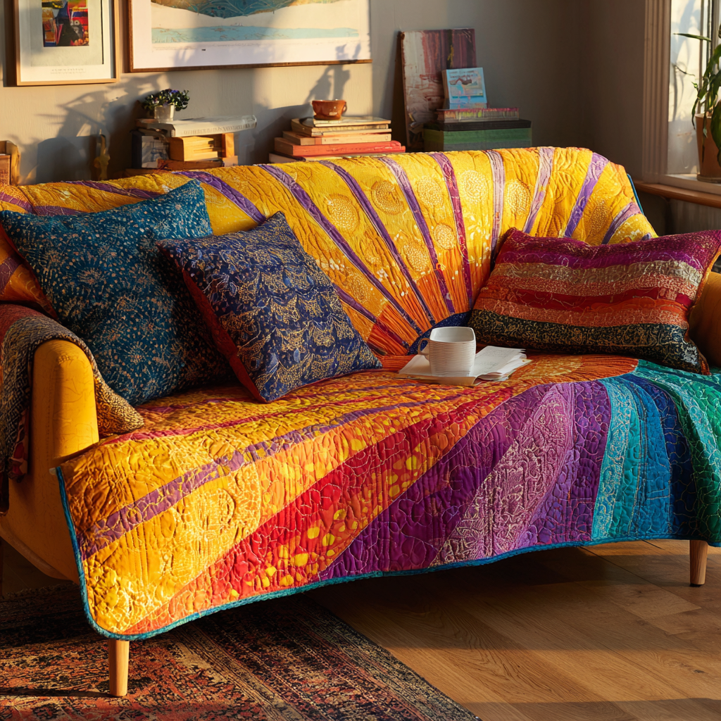 Warm Meadow Quilted Sofa Cover NCU0DK10853