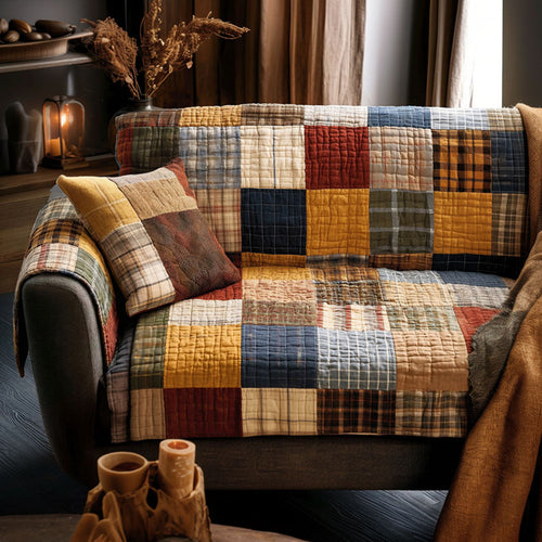 Warm Mosaic Quilted Sofa Cover NCU0NT12155