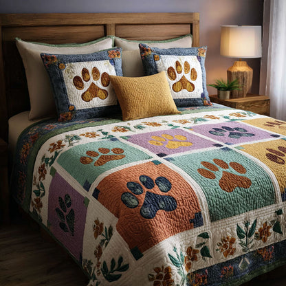 Warm Paw 3-Piece Quilted Bedding Set NCU0NT11872
