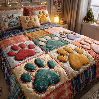 Warm Paw Lane 3-Piece Quilted Bedding Set NCU0DV8934